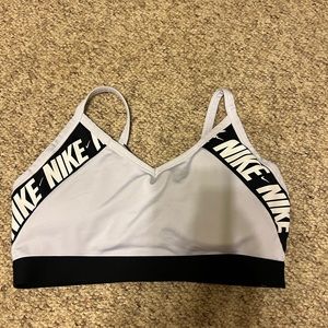 Nike Women’s Dri-fit sports bra size M white and black
